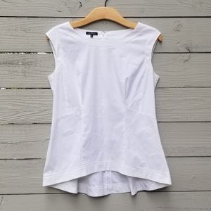 Lafayette 148 White Sleeveless Blouse